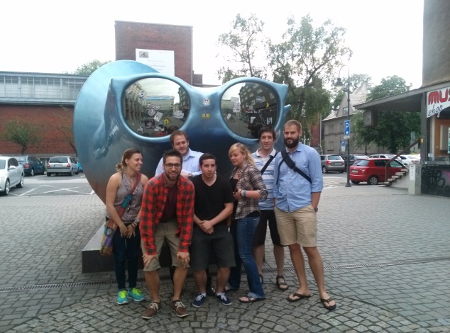 Team Lenhardt with Michael and Lukas in front of Ostrava worm.